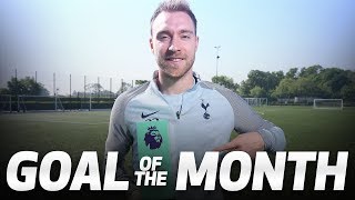 CHRISTIAN ERIKSEN WINS GOAL OF THE MONTH [upl. by Rahsab248]