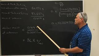 Dumas Method for Molar Mass Determination  Sample Calculation [upl. by Elcin]