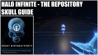 Skull Location on The Repository Mission Grunt Birthday Party Skull – Halo Infinite Campaign [upl. by Hoang]