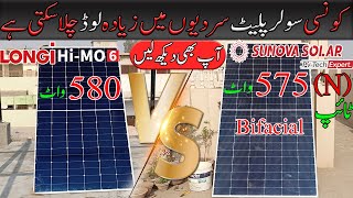 SUNOVA Solar 575W N Type Bifacial Solar Panel  VS  Longi HiMo 6 580W Solar Panels  U Electric [upl. by Thanasi578]