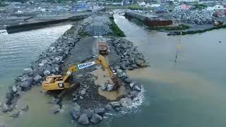 Coastal Defence Project in Aberaeron [upl. by Hofstetter]