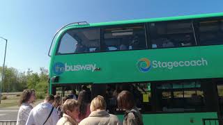 England Cambridge Busway  St Ives Cambridgeshire to Cambridge [upl. by Gianna]