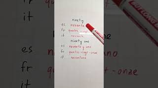 Ninety ninety one  learn Spanish French Italian [upl. by Enaols847]