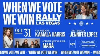 Las Vegas Rally with VP Kamala Harris Jennifer Lopez and Maná [upl. by Ahsitruc]