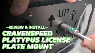 CravenSpeed Platypus License Plate Mount Install amp Review [upl. by Ideih]