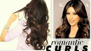 ★ KIM KARDASHIAN BIG CURLS TUTORIAL  CUTE LONG HAIRSTYLES  HOW TO BLOWDRY  CURL YOUR HAIR [upl. by Claudie]