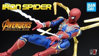 Bandai IRON SPIDER SH Figuarts Infinity War Review BR  DiegoHDM [upl. by Giefer334]