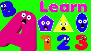 ABC Phonics Song Numbers Shapes  English Alphabet Learn A to Z  ABC Song  Alphabet Song [upl. by Issiah]