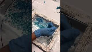 Crushed glass heart on frame tutorial [upl. by Ilana]