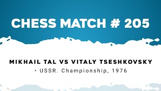 Mikhail Tal vs Vitaly Tseshkovsky • USSR Championship 1976 [upl. by Calhoun165]