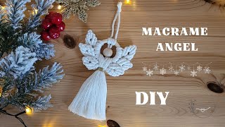 Makramee ingelDIY Macrame Angel Tutorial Step by Step [upl. by Yaner]