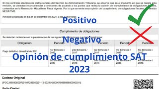 ¿Cómo descargar mi Opinión de cumplimiento SAT 2023 [upl. by Corie246]