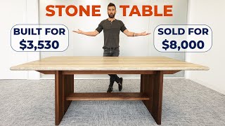 3530 in Materials to make a 8000 Table  Custom Travertine and Walnut Table Commission [upl. by Brass133]