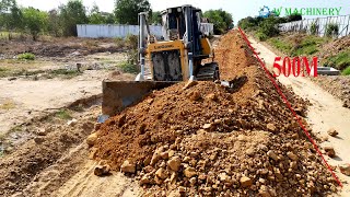 Perfect Operator Bulldozer Liugong Pushing Rocks Soil Install Sub Grade New Roads Process Techniques [upl. by Yecnahc65]