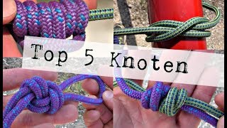 Top 5 Survival Knoten Ich zeige dir die besten Knoten für jeden Einsatz 4K [upl. by Tania]