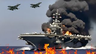 A US aircraft carrier carrying 700 tons of explosives was destroyed by a Russian Su57 fighter jet [upl. by Raviv]