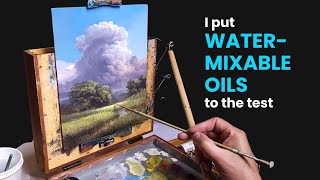 I tested water mixable oils against real oils solventfreeoilpainting [upl. by Eimyaj]