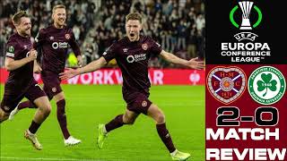 ANOTHER WIN FOR THE JAMBOS HEARTS 20 OMONOIA  MATCH REVIEW  EUROPA CONFERENCE LEAGUE [upl. by Ahidam]