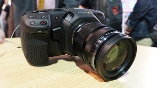 Blackmagic Pocket Cinema Camera 4K HandsOn Specs Price amp Availability [upl. by Ecirrehs]