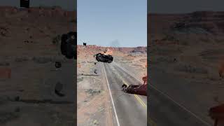 Realistic Highway Car Crashes  BeamNG Drive shorts beamngdrive [upl. by Zillah]