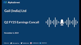 Gail India Ltd Q2 FY202425 Earnings Conference Call [upl. by Riggs425]