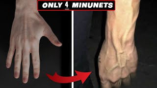 get veiny hands permanently in 4 minutes  step by step [upl. by Garvy]