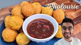 Flour Pholourie  Roti Shop Pholourie  VEGAN Recipe Episode 341 [upl. by Abbi996]