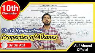 Properties of Alkanes  Reactions of alkanes  halogenation  Compbustion  10th chemistry ch 12 [upl. by Hidie]