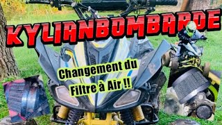 Comment changer ton filtre à air de quad rapidement kylianbombarde [upl. by Ahsiemak]