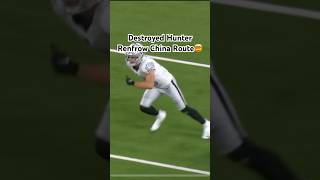 Destroyed Hunter Renfrow China Route 🤯 fyp viral shorts football [upl. by Ennaitak]