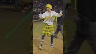 Player in Kilt Dances During WalkUp  The Savannah Bananas shorts [upl. by Sleinad]