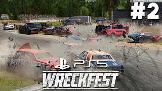 WRECKFEST PS5 Career Mode Part 2  COMPACT BANGER RACING [upl. by Eilerua]