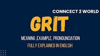 What Does grit Means  Meanings And Definitions With grit in ENGLISH [upl. by Norehc344]