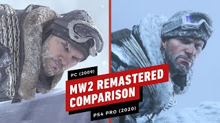 Call of Duty Modern Warfare 2 Remastered Graphics Comparison PC Vs PS4 Pro [upl. by Nabala]