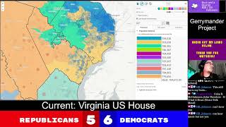 Gerrymander Project Virginia US House [upl. by Ainuj]