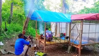 berkemah dalam hutan membangun shelter untuk bermalam dalam hutanberkemah [upl. by Davidde]