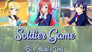 Eli x Maki x Umi  Soldier Game   Color Coded KanRomEng [upl. by Gary]