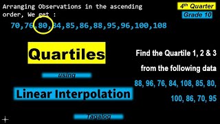 Solving Quartiles using Linear Interpolation Method Tagalog [upl. by Archibaldo]