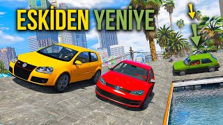 Eskiden Yeniye VW Golf Arabalar Çatı Parkurunda  GTA 5 [upl. by Bettye]