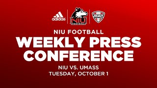 NIU Football Weekly Press Conference Bowling Green [upl. by Aiuqes]