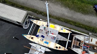 I Finally Put The Mast On My OceanGoing Catamaran [upl. by Uni]