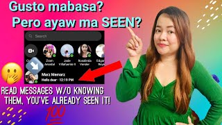 HOW TO SEEN ‘UNSEEN’ MESSAGES ON MESSENGER  LEGIT 💯  QUICK AND EASY TUTORIAL [upl. by Nhguavahs]