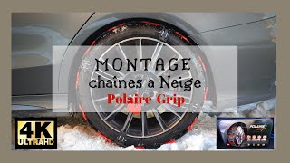 Montage et démontage facile des nouvelles chaines a neige Polaire Grip sur Mercedes C180 en 4K UHD [upl. by Salomon]