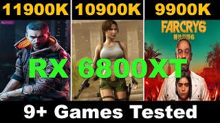 Intel 11900K vs 10900K vs 9900K Benchmarks Test AMD RX 6800XT  1080P 1440P [upl. by Tedric440]