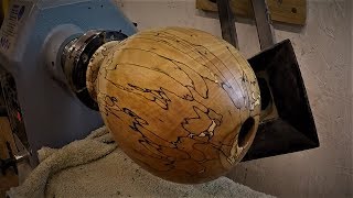 Woodturning  The Spalted Beech Hollow Form [upl. by Eirrab]