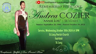 Live Stream of Funeral Service for Andrea Cozier aka Annie Lou [upl. by Krasner]