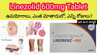 linezolid 600mg tablet in telugu  uses sideeffects precautions etc [upl. by Worthy432]