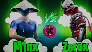 Zerox FF🇳🇵 Vs M1NX🇧🇩  Cleanest Fight Ever🍷1vs1V  DX YUJI REAKT [upl. by Rairb]