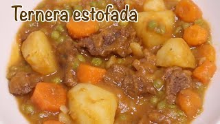 TERNERA GUISADA en MONSIEUR CUISINE Mambo y Thermomix [upl. by Atinaw]