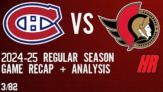 Montreal Canadiens vs Ottawa Senators  Habs 202425 Season Recap  Episode 3  Harry Rice [upl. by Immot]